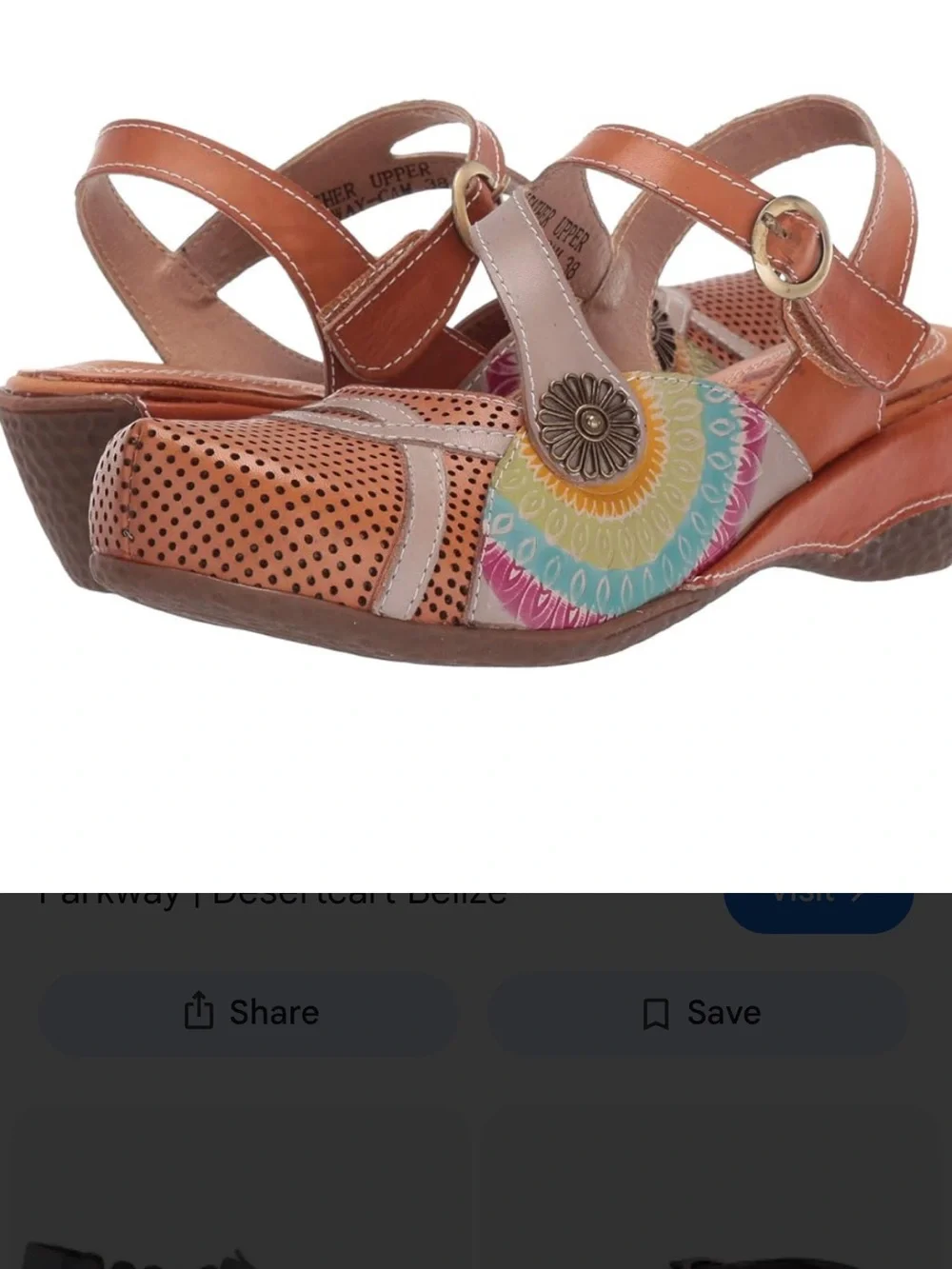 L’Artiste by Spring Step Parkway tan leather wedge Mary Jane’s size 39/9